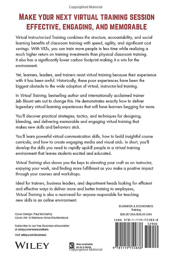 Virtual Training: The Art of Conducting Powerful Virtual Training that Engages Learners and Makes Knowledge Stick (Jeb Blount) - Image 2