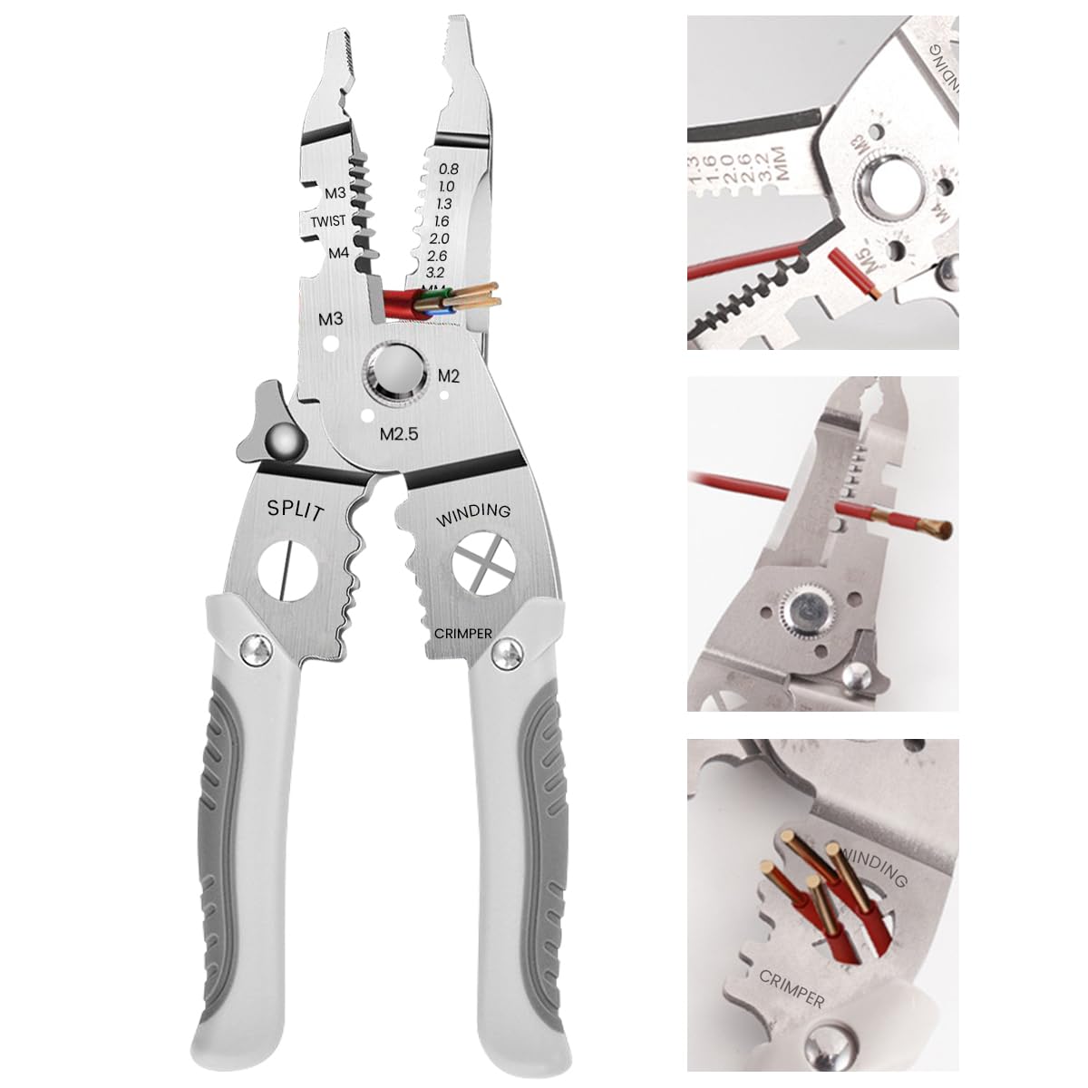 Serplex® Wire Stripper Wire Cutter Multifunctional Wire Cutter Tool Wire Stripper and Cutter Cable Cutter Plier Wire Plier Multipurpose Crimping Tool for Electrical Cable Cutting (0.8-3.2mm) (B0D4115KXK) Amazon Price History, Amazon Price Tracker
