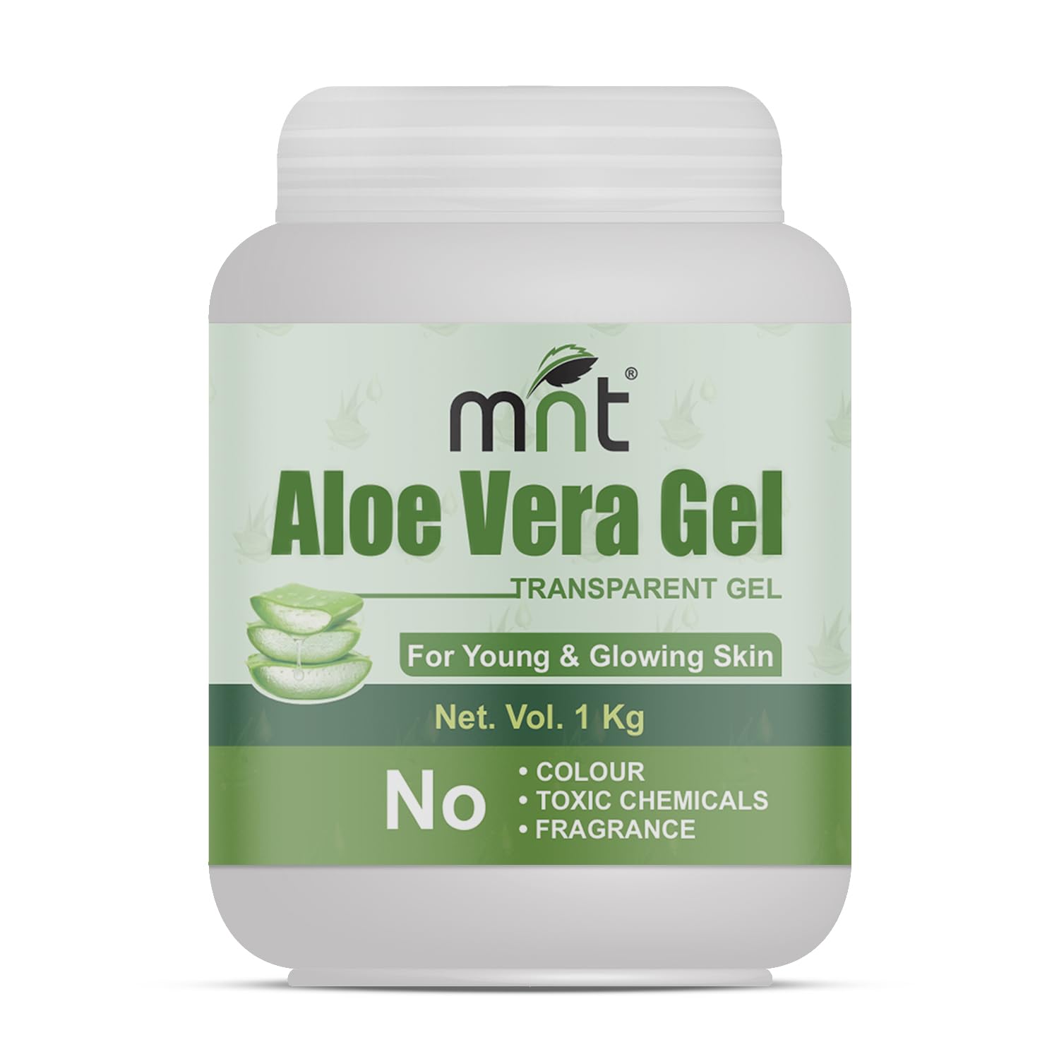 MNT Pure ALOE VERA Gel Transparent (1KG) For Hair, Skin, Body and Beard | Multipurpose Beauty Skin Gel For Young Face & Glow Skin (No Chemicals, No Colour, No Fragrance)