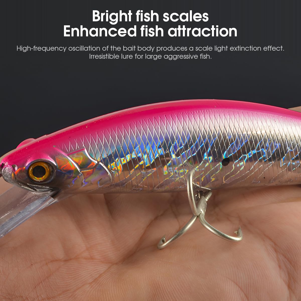 WASAGA Leurres Ménés Enfoncement Profond – 40g/60g/80g (13-17cm), Eau Salée, Pour Bar/Thon/Barracuda, Lot 5, Boîte Incluse