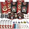PQKL-party Pirate Party Bags Pirate Decoration Pirate Party Gift Bags Pirate Eye Patch Pirate Hat Ring Keyring