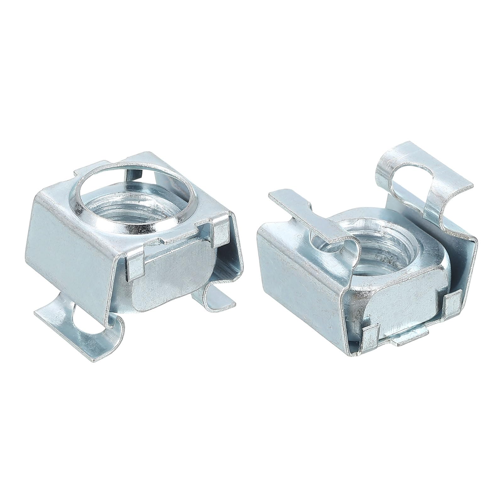QUARKZMAN M12 x 1,75mm Gabbia Dado 5pz Scatto Gabbia Dadi Carbonio Acciaio Zinco Placcato Metrico Dado per Server Rack Armadietto Argento