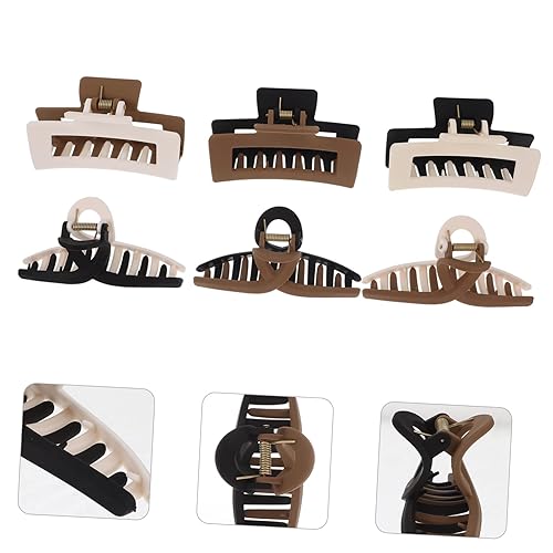 Miniatura 9 de FOMIYES 30 piezas de color grueso esmerilado para ducha, sin garra de moda, pinzas simples de plástico para plátano para flores cuadradas, pinzas