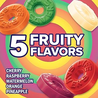 LIFE SAVERS 5 Flavors Hard Candy Bulk Pack, 1.14 oz Roll (Pack of 20)