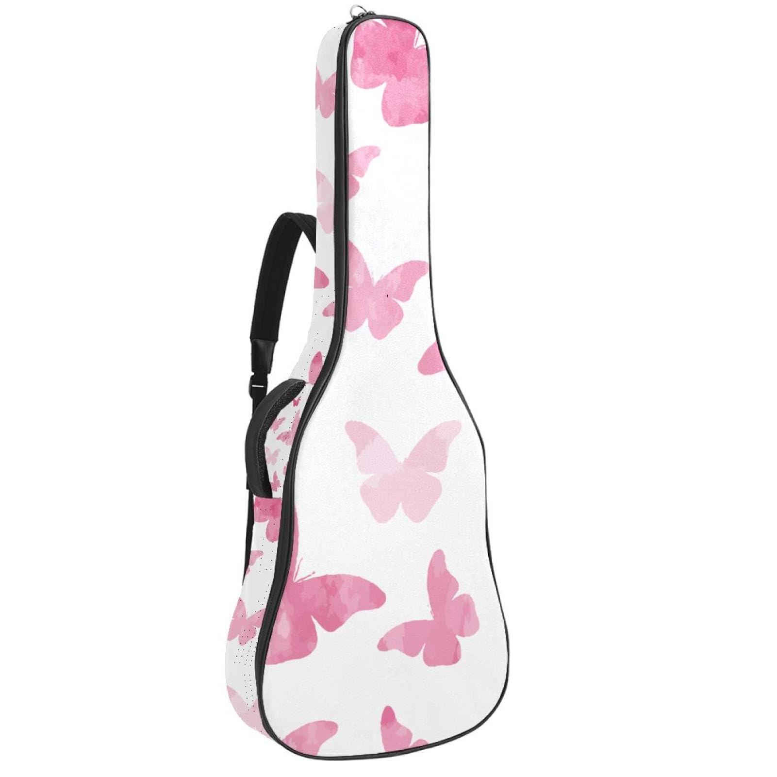 Torba na gitarę akustyczną wodoodporny plecak na gitarę grubo miękki wyściełany motyl klasyczna obudowa na gitarę, wielobarwny, 42.9x16.9x4.7 in, Organizer do torby
