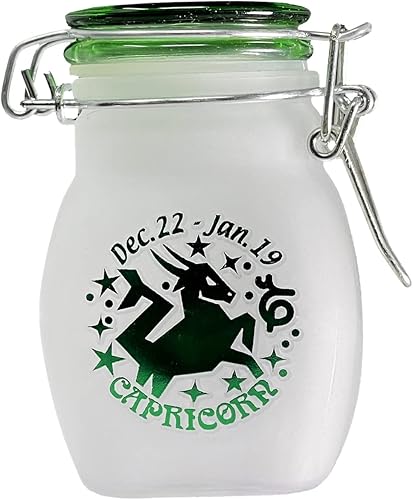 Miniatura 3 de Frasco hermético de almacenamiento de vidrio a prueba de olores, de un cuarto de onza (4.2 fl oz), 3.25 pulgadas (signo de astrología de Libra)