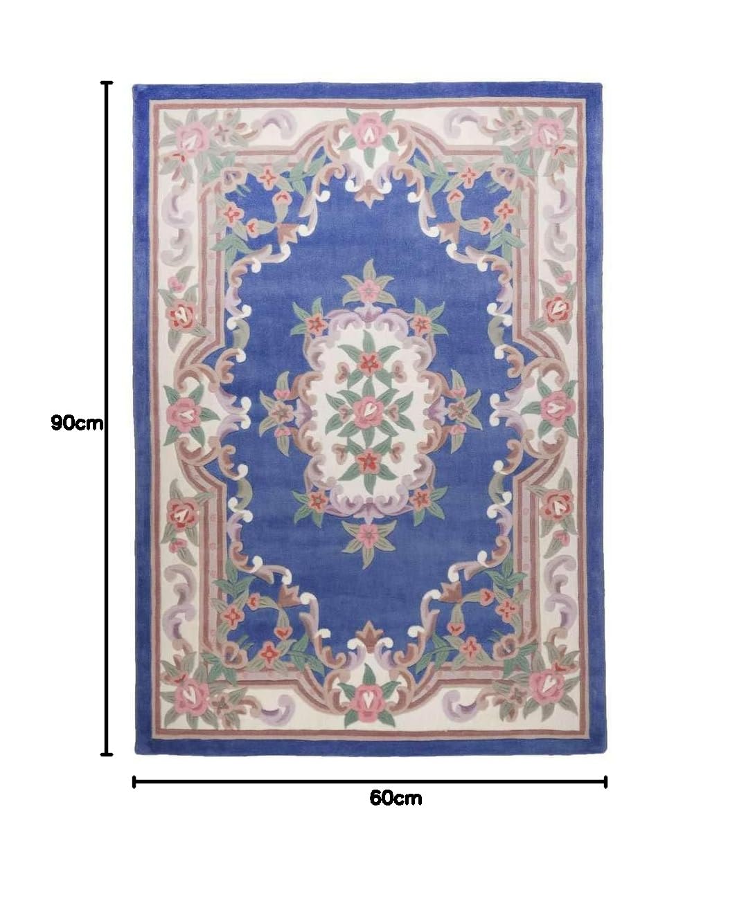 Theko Sona-Lux Tappeto classico Aubusson blu