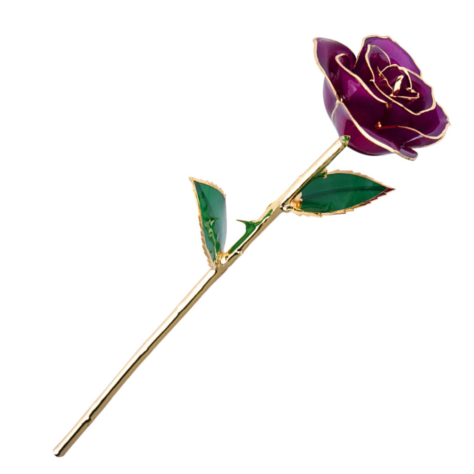 Rose éternelle or 24 carats véritable fleur stabilisée avec socle de présentation