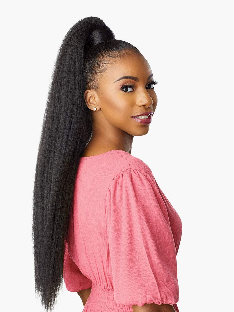 Sensationnel Synthetic Ponytail Instant Pony Wrap KINKY STRAIGHT 30" (1)