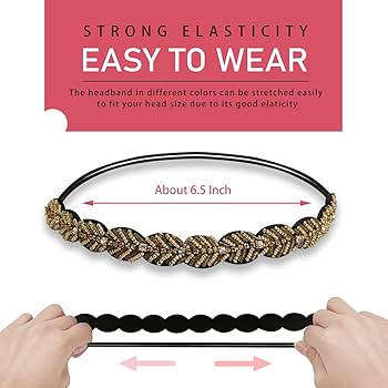 Amazon.com : Number-one Elastic Rhinestone Headbands for