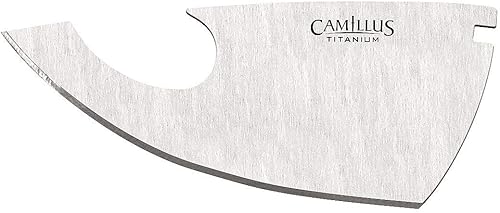 Camillus TigerSharp - Cuchillas de repuesto de cuchillo de titanio unido, paquete de 4, lisas