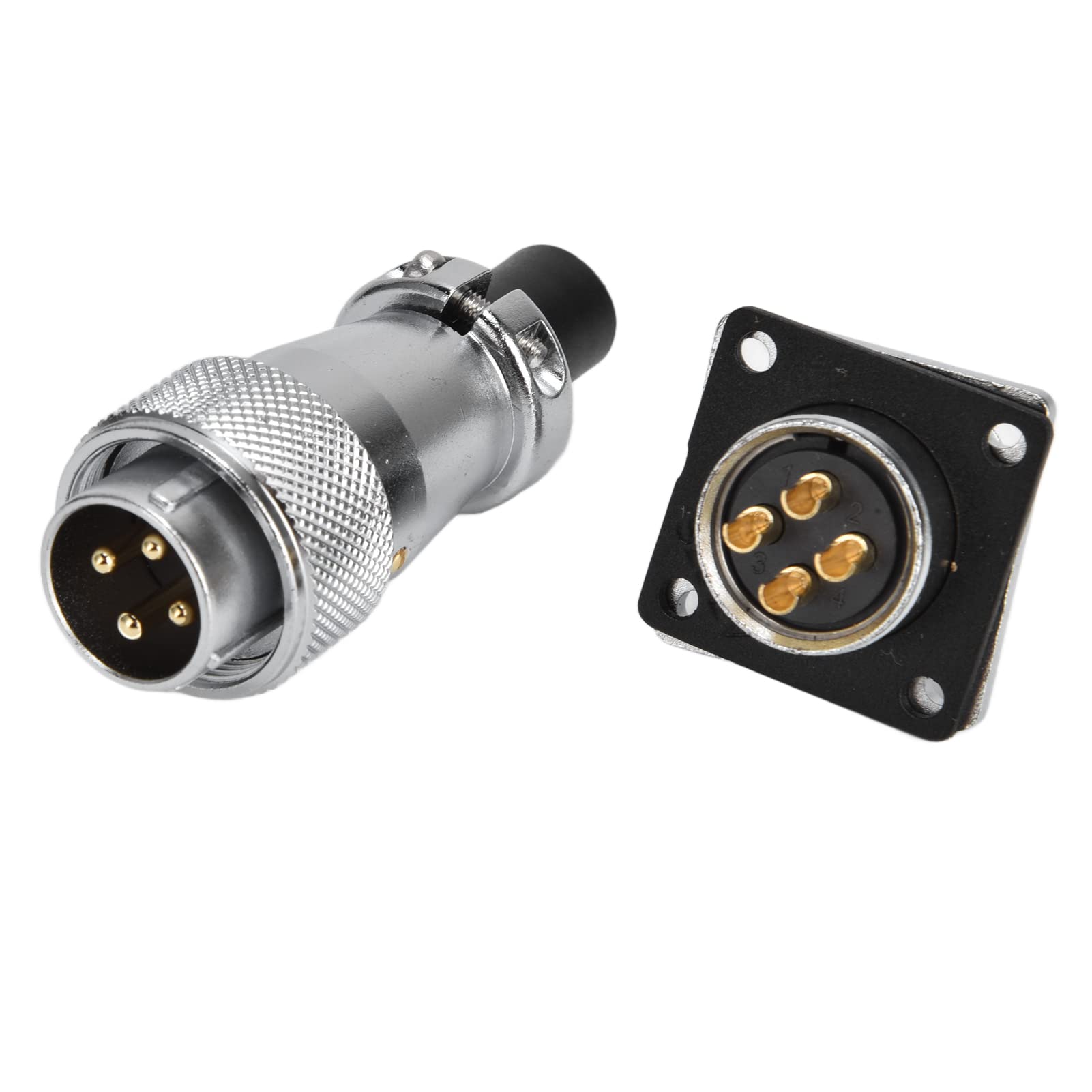 SF20-6-poliger Stecker + Buchse, wasserdicht, 4-Loch-Flansch, Metall, Luftfahrt, schnell, Push-Pull, kreisförmig, industriell