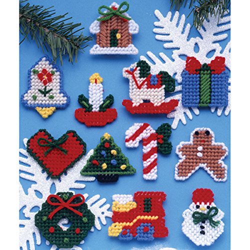Tobin 1221 Country Christmas Ornaments Plastic Canvas Kit, 7 Count