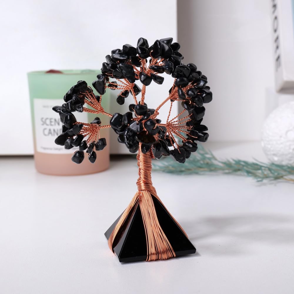Sculpture Arbre à Argent en Quartz Rose et Cristal Naturel LVTFCO