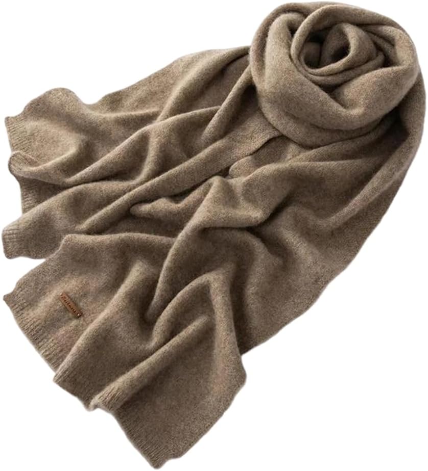 REHJJDFD Women's Warm Cashmere Knit Scarf, Soft Solid Winter Wrap For Cold Weather