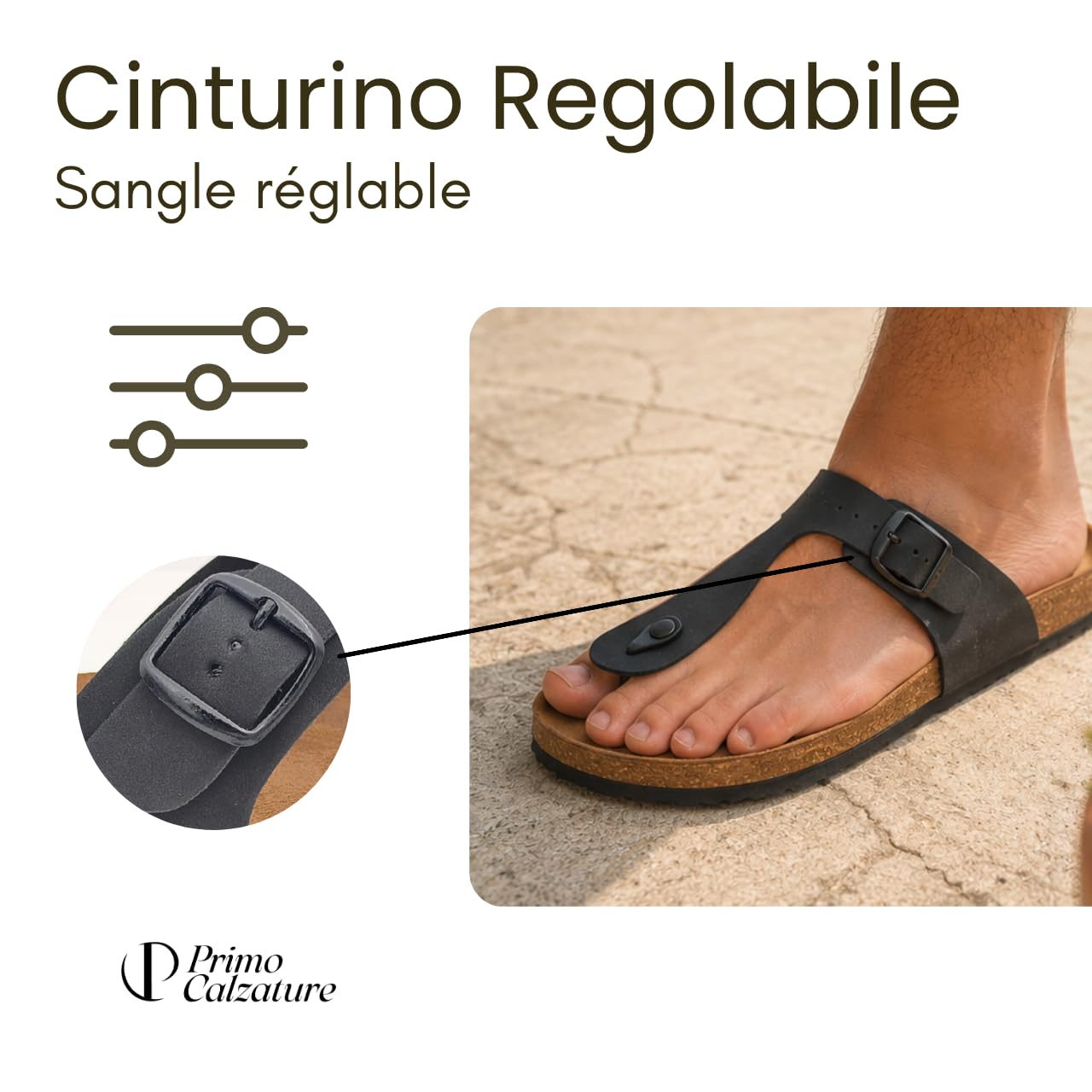 Sandali Uomo Estivi, Infradito in Pelle, Eleganti Ciabatte Estive in Cuoio, Sandalo per Mare, Casa, Spiaggia Made in Italy