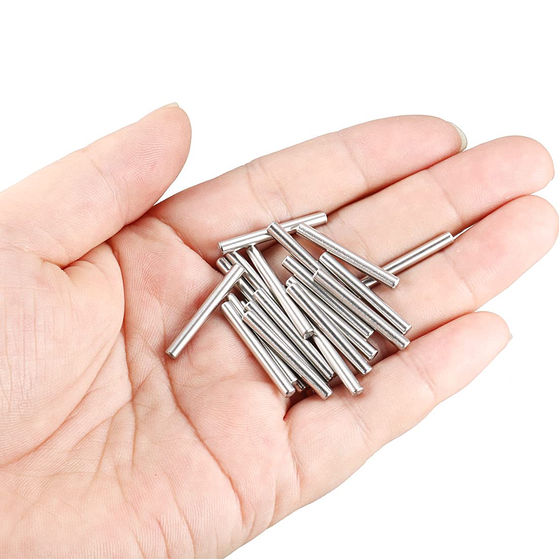 sourcing map 20Pcs 3mm x 25mm Dowel Pin 304 Stainless Steel Wood Bunk