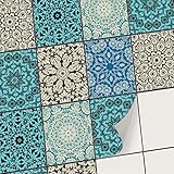 creatisto Klebefliesen Stickerfliesen Fliesenfolie - Klebe Folie für Wandfliesen I Klebefliesen Deko Folien für Fliesen in Küche u. Bad/Badezimmer (20x25 cm I 12 -Teilig)