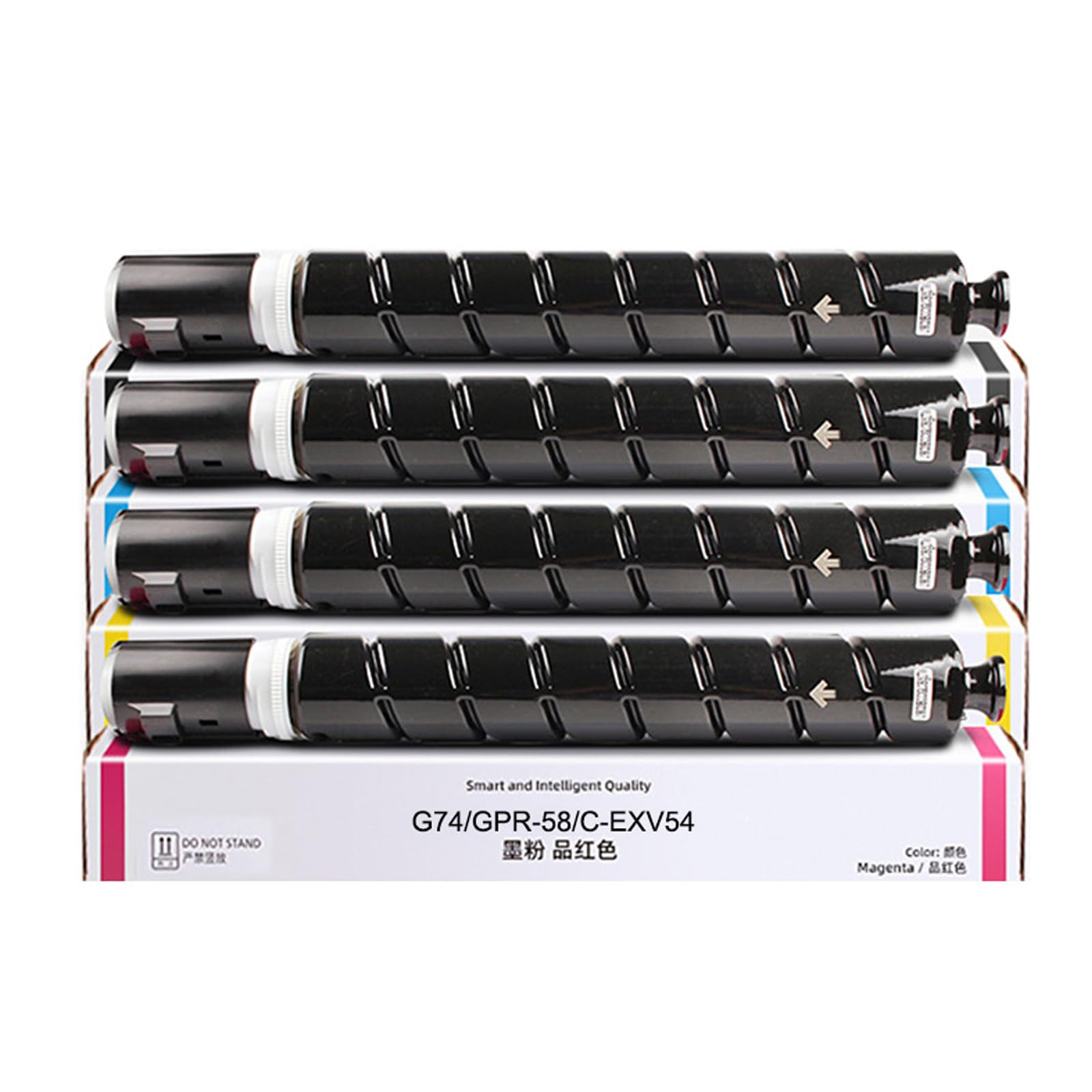 CAIDI Cartucce Toner Colore C-EXV54 CEXV54 NPG-74 GPR-58 Compatibile con Canon ImagerUnner ADV C3025 C3025i (Nero Ciano Magenta Giallo)