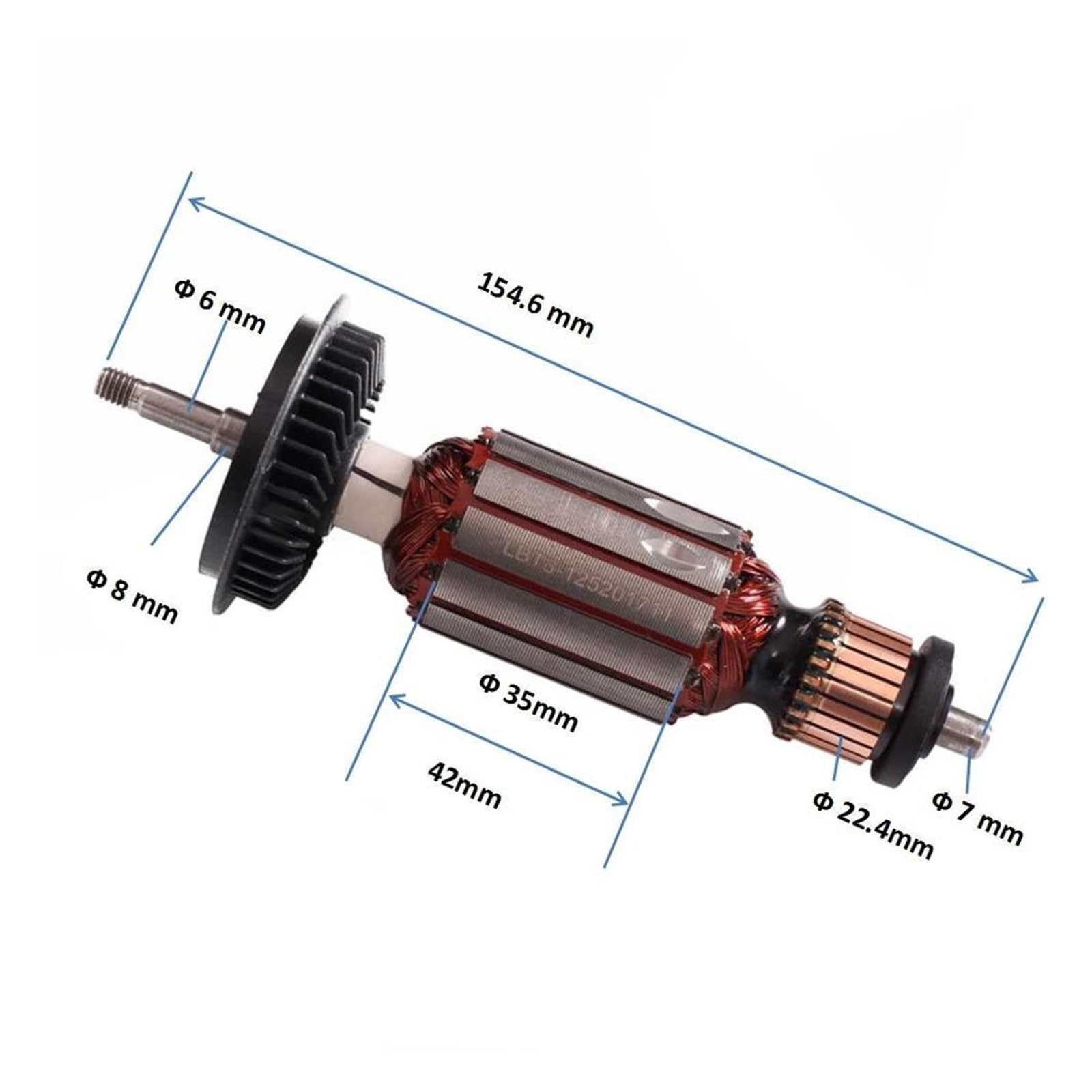 Łożysko Kulkowe Wału Wirnika Szczotka Węglowa, Compatible With BOSCH, Do Szlifierki Kątowej GWS8 GWS 8-100 GWS 8-125 GWS8-125C GWS 850 220V 240V(Rotor brush bearings)