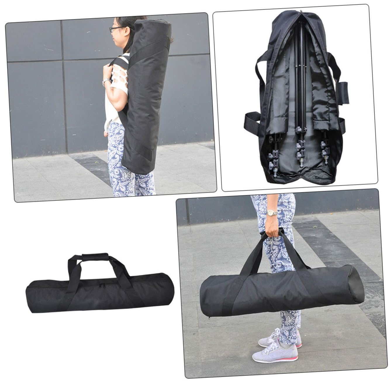 BESPORTBLE Borsa Strato e Oxford Leggera Treppiede per Nero Tracolla Interno in Spugna Incorporato Uso Fotografico All'aperto