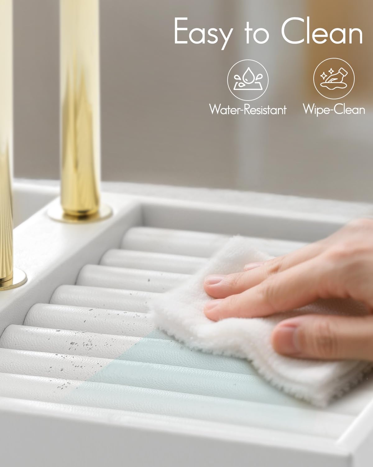 Vlando 2 Tier Bracelet Holder 0rganizer with Tray - Leather Jewelry Stand Organizer for Women - Jewelry Holder Display for Necklace, Watches, Rings, Earrings, Bangle, Scrunchie - White