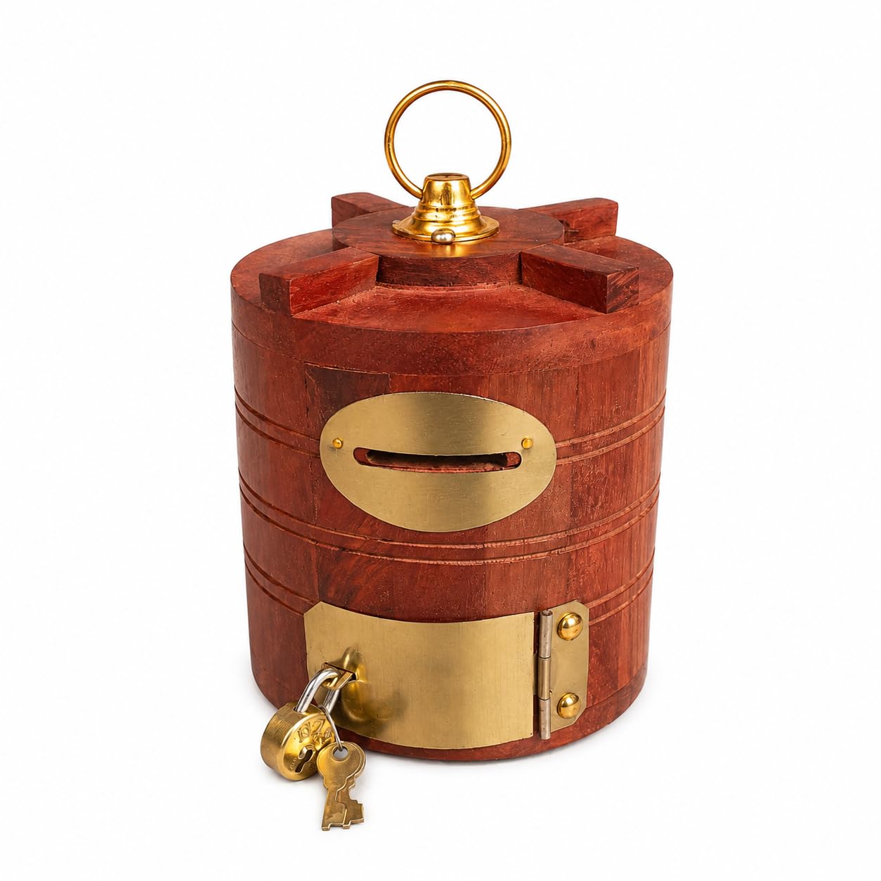 M S E-Commerce Wood Money Bank for Kids & Adults, Coin Box with Lock and Key, Piggy Bank Gullak, Vintage Style Decorative Coin Holder-image-31
