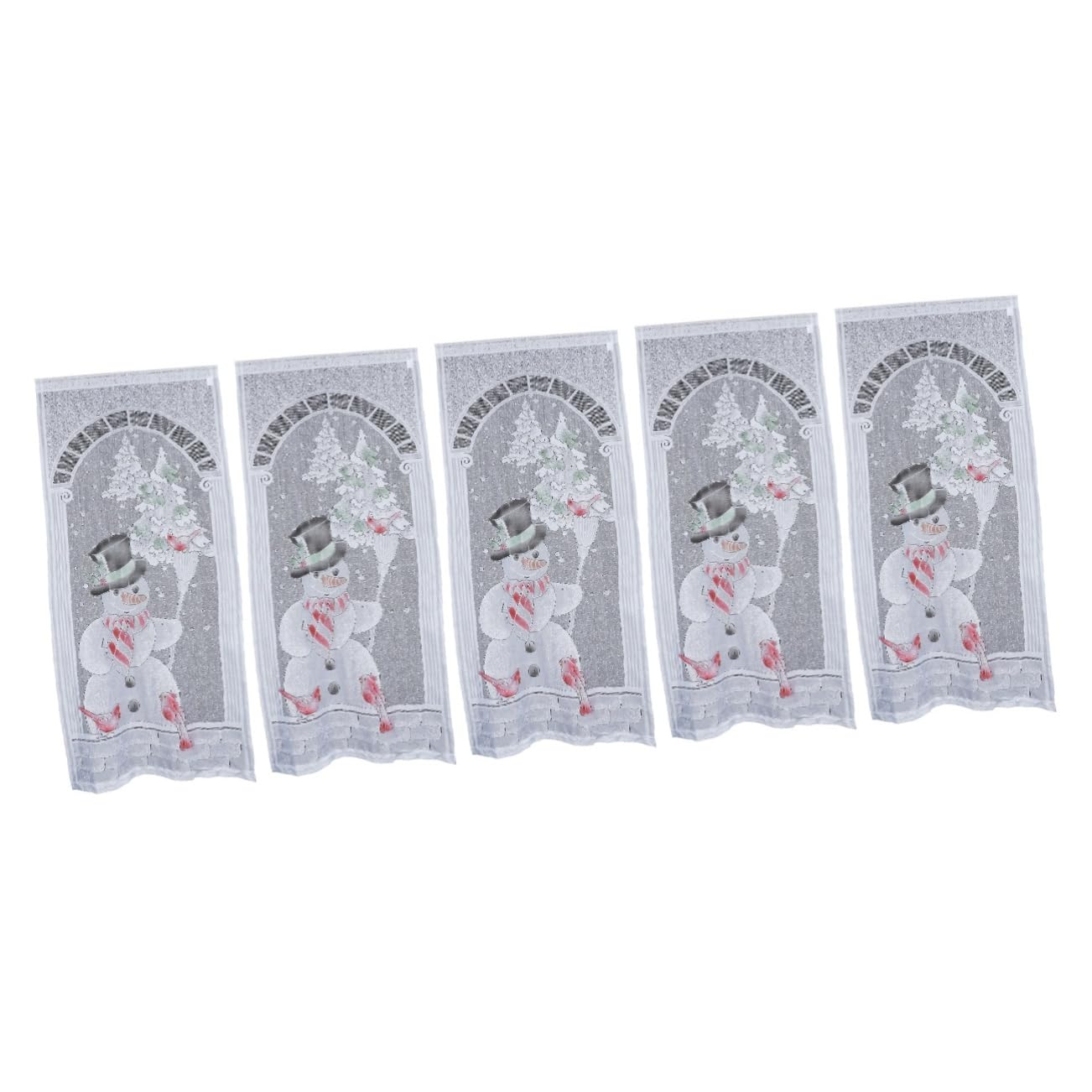 Alipis 5 Sätze Weihnachten Leuchtende Vorhänge Quaste Verdunkelungsvorhänge Beleuchteter Weihnachtsvorhang Fenster Led Solar- Ornamente Weihnachtsschmuck Gardinen Für Weiß Polyester