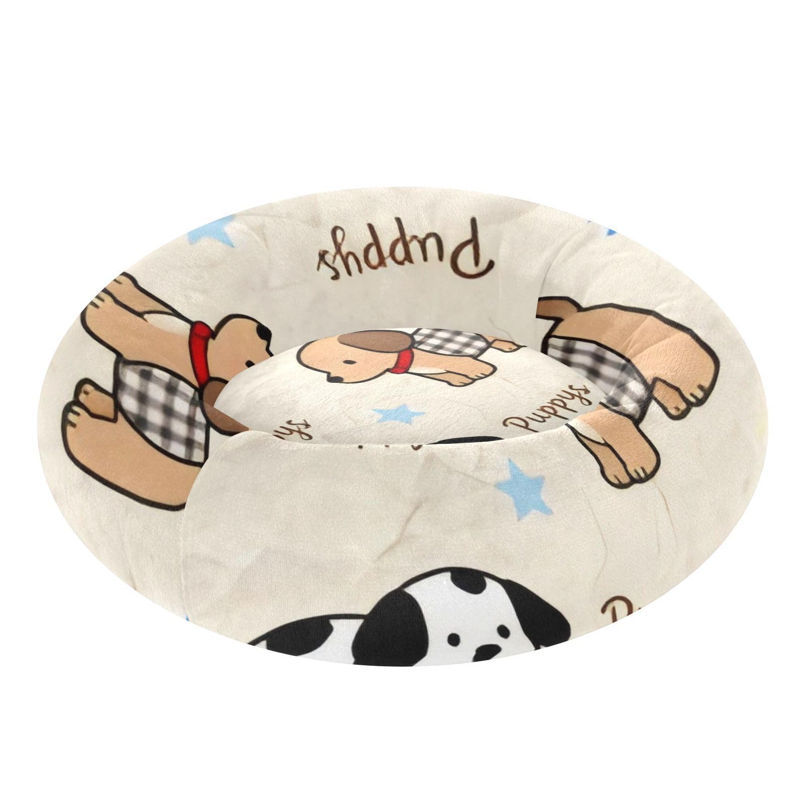 Lit pour chien et chat marron taille S - Panier lavable taille moyenne