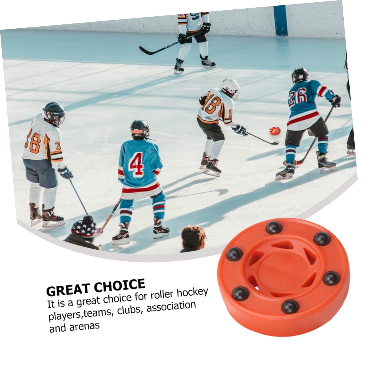 ibasenice Palet de Hockey à roulettes pour Entraînement et Compétition Rondelle de Roller pour Pratiquer Hockey de Matériau Composite et pour Adultes et Clubs