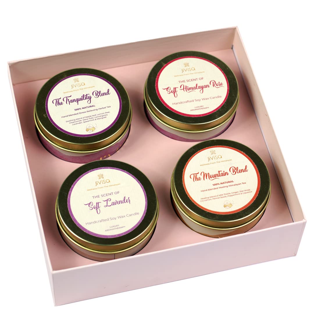 Jivisa Soy Wax Candles & Premium Loose Leaf Tea Gift Box (B0BHZGNY1Y) Amazon Price History, Amazon Price Tracker