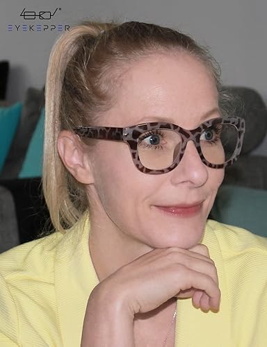 Miniatura 2 de Eyekepper Lectores progresivos de gran tamaño para mujer, protección UV, multienfoque, lectores de computadora, lentes de lectura trifocales Noline