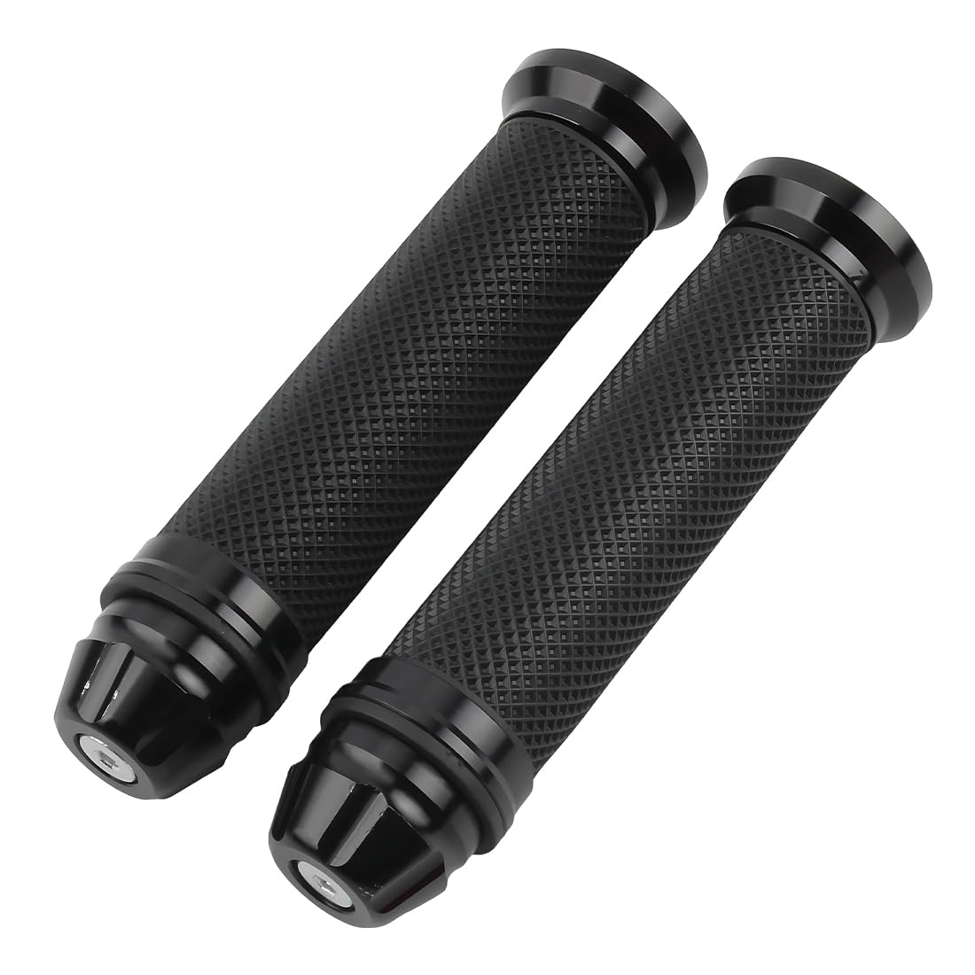 Manopole Moto, 1 Paio Universali 22/24Mm Antiscivolo Per Scooter E Ciclomotori (Nero)
