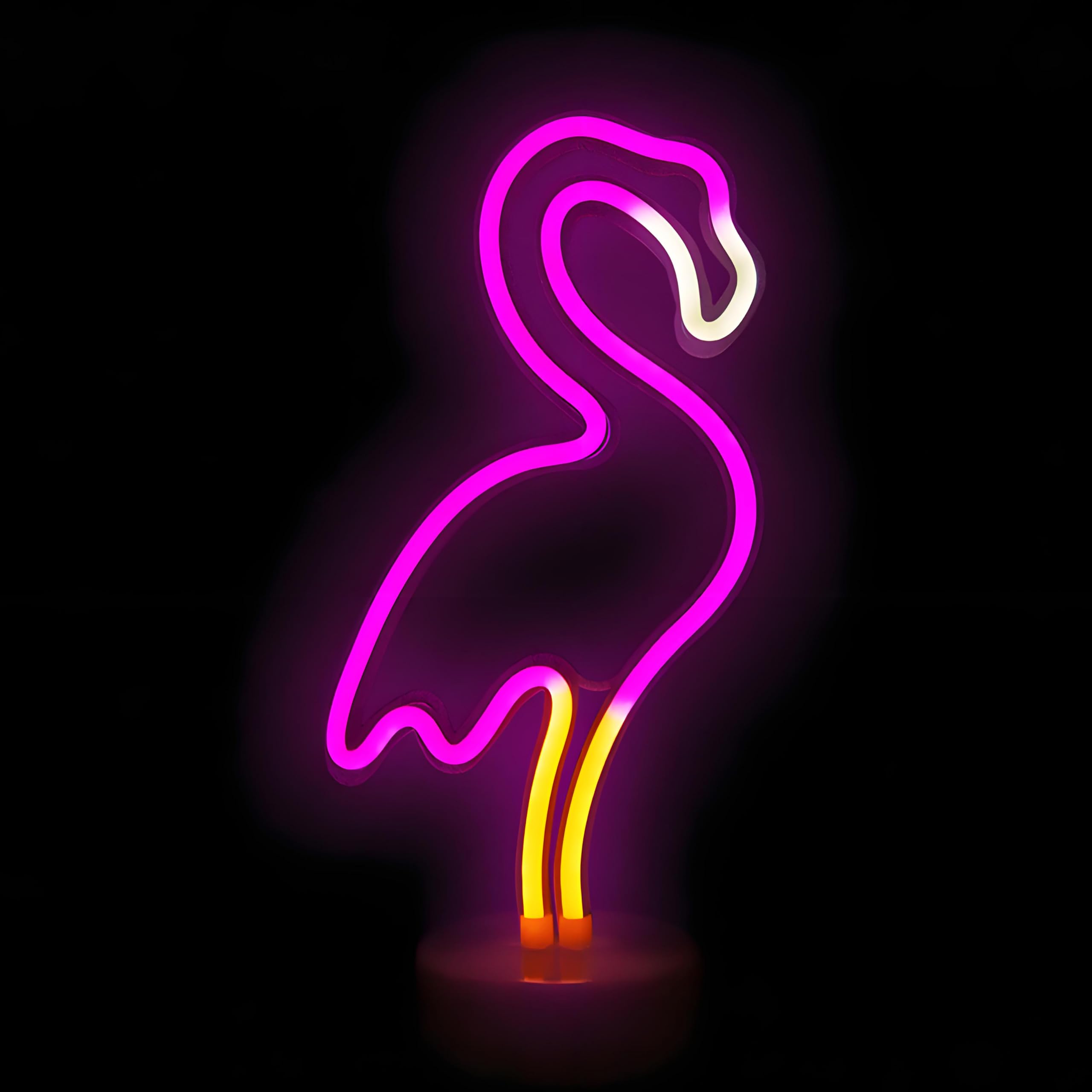 Flamingo Neon Signs LED Light Wall Lamp Home Decor Battery/USB Powered LED Pink Neon Signs Animal Night Light For Bedroom Birthday Wedding Christmas