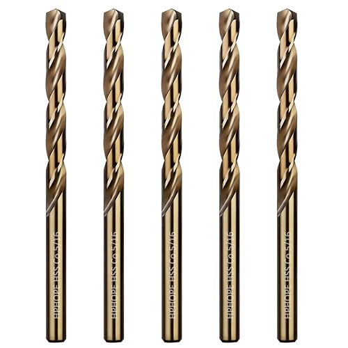 Miniatura 10 de M35 HSS - Brocas de cobalto de 14 de pulgada, 10 piezas, juego de brocas helicoidales de metal Jobber de longitud y vástago recto, adecuadas para