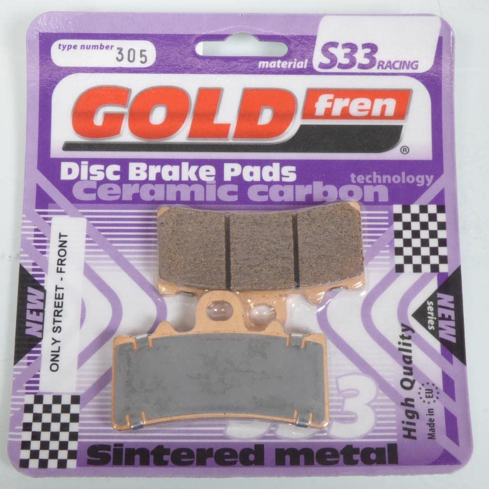 Plaquette de frein Gold Fren compatible avec Moto KTM 390 RC 2014 2015 AVG de remplacement.