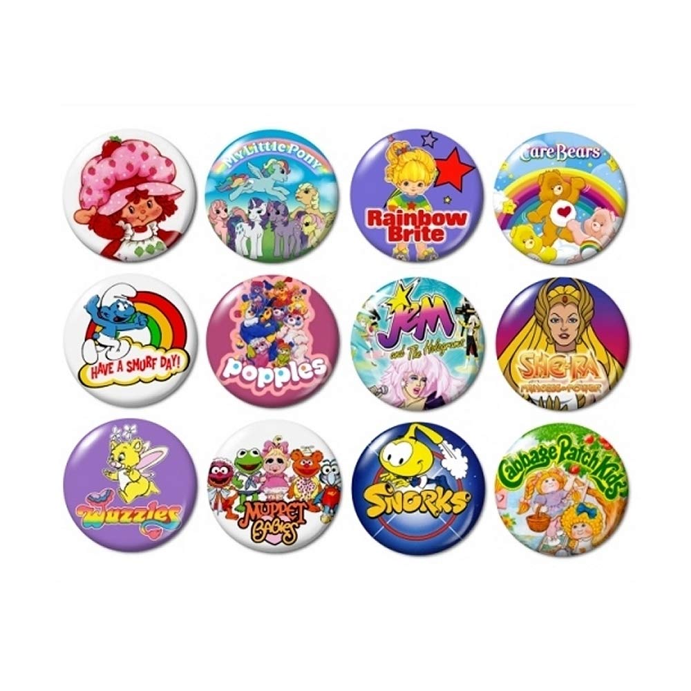 80's TV Cartoons Buttons (set #1)