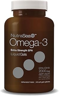 NutraSea HP Omega 3, High EPA, Extra Strength EPA, High Potency Omega-3, 1500mg EPA + 500mg DHA, Fresh Mint, 60 Liquid Gels, Non-GMO