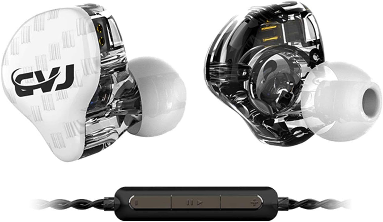 Top Brands CVJ CSA IEM, in-Ear Earphone with Faceplate Resin Cavity in Ear Monitor, Wired IEM Earphone HiFi Stereo Bass in Ear Hearphone,Ultra Clear Sound Earbuds Dual Magnetic DD and 1BA(White with mic) Best Deal Cheap 🛒 CVJ CSA IEM, in-Ear Earphone with Faceplate Resin Cavity in Ear Monitor, Wired IEM Earphone HiFi Stereo Bass in Ear Hearphone,Ultra Clear Sound Earbuds Dual Magnetic DD and 1BA(White with mic)