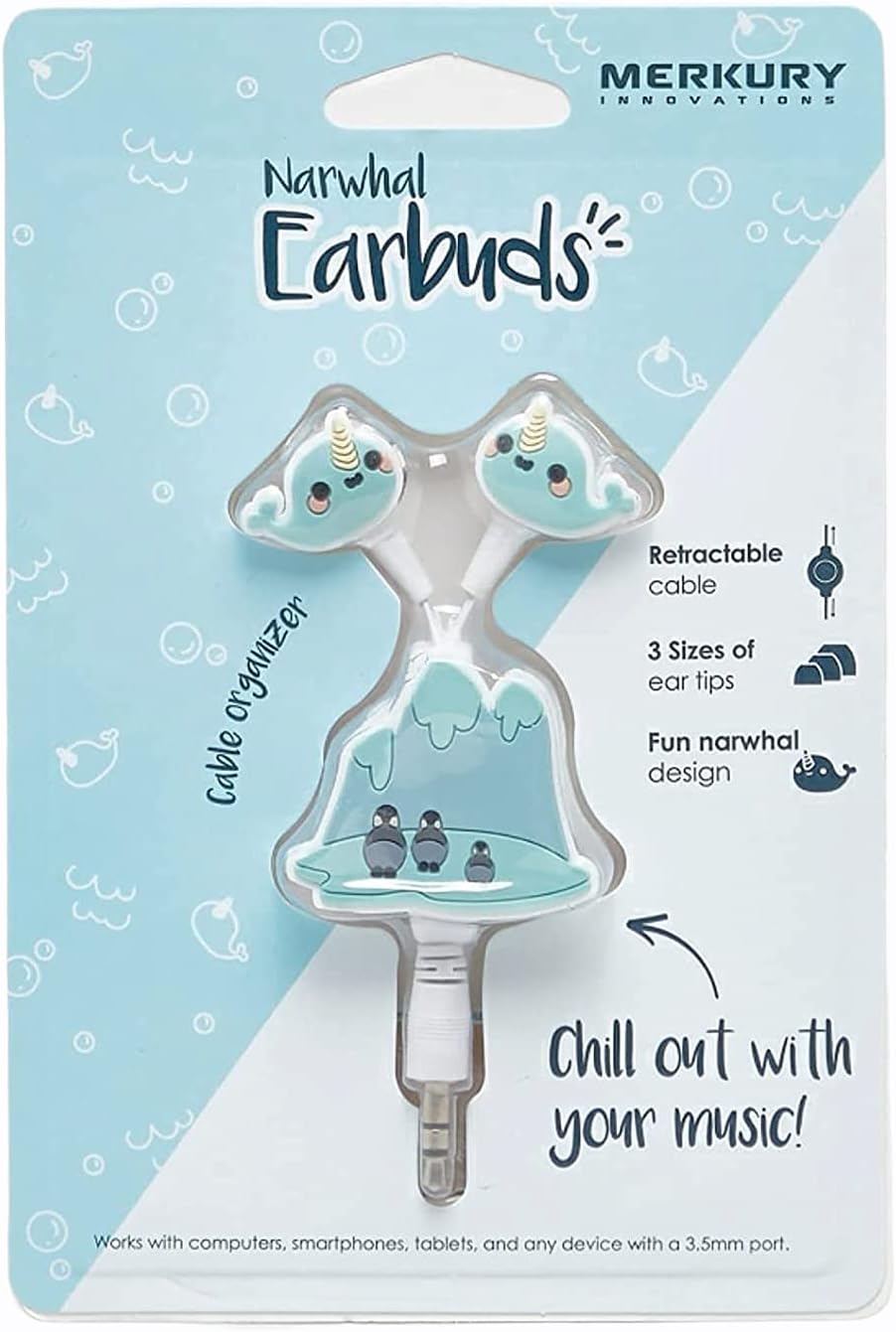 Merkury Innovations Narwhal with Mic and 3-Size Ear Tips