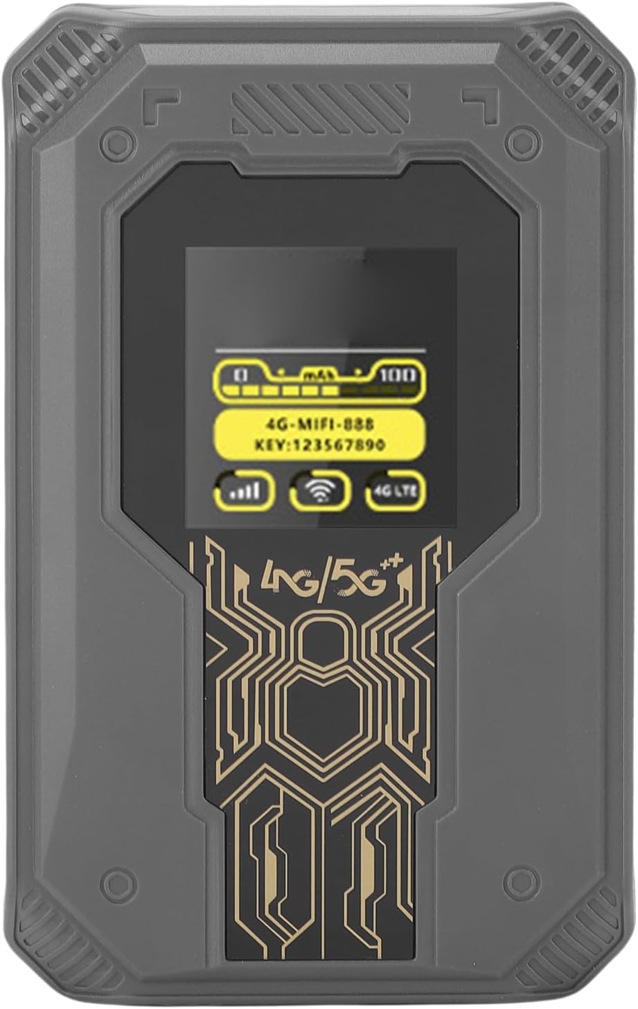 ciciglow Mobile Hotspot Connects 8 Devices, 4000mAh Battery Portable Router Time Display, 300Mbps Travel WiFi for Business Trips, Outdoor Livestreaming