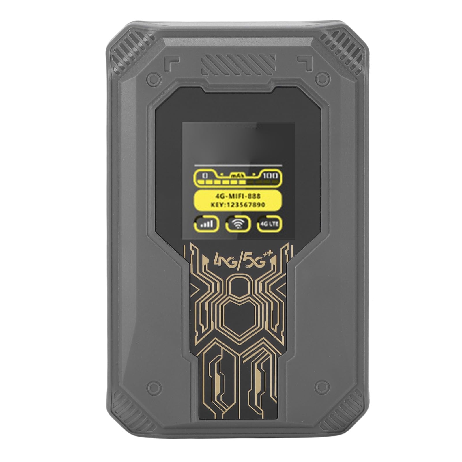 Yctze Portable WiFi Hotspot, 4G LTE Mobile Internet Travel Router, 300Mbps Router with Time Display SIM Card Slot, Ideal for Business Trips Travel Outdoor