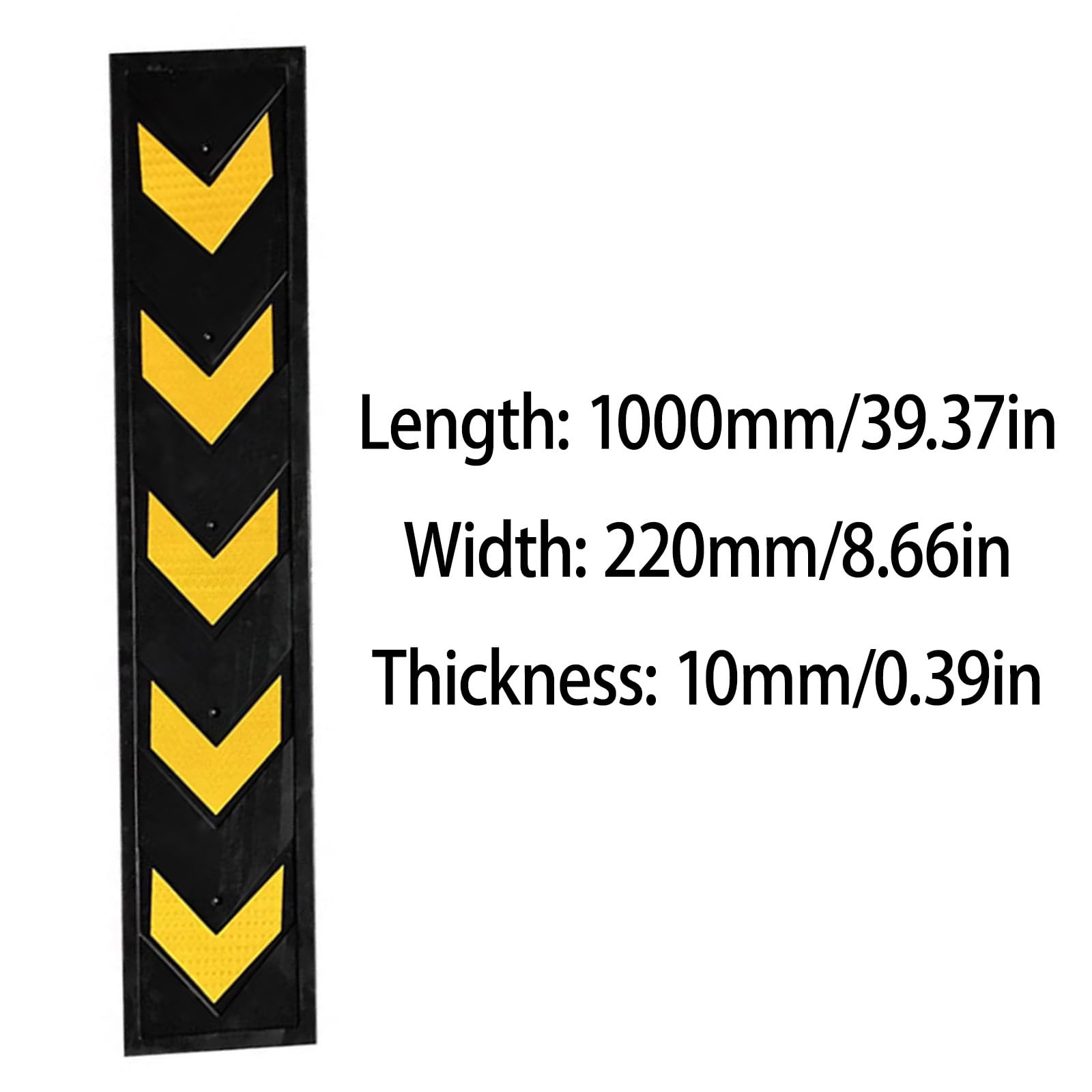 Plástico Protector Columnas Garaje, Fabricado en Material de Goma Negro y Amarillo, con Protección Reflectante, Es Protector Pared Garaje para Garajes y Aparcamientos