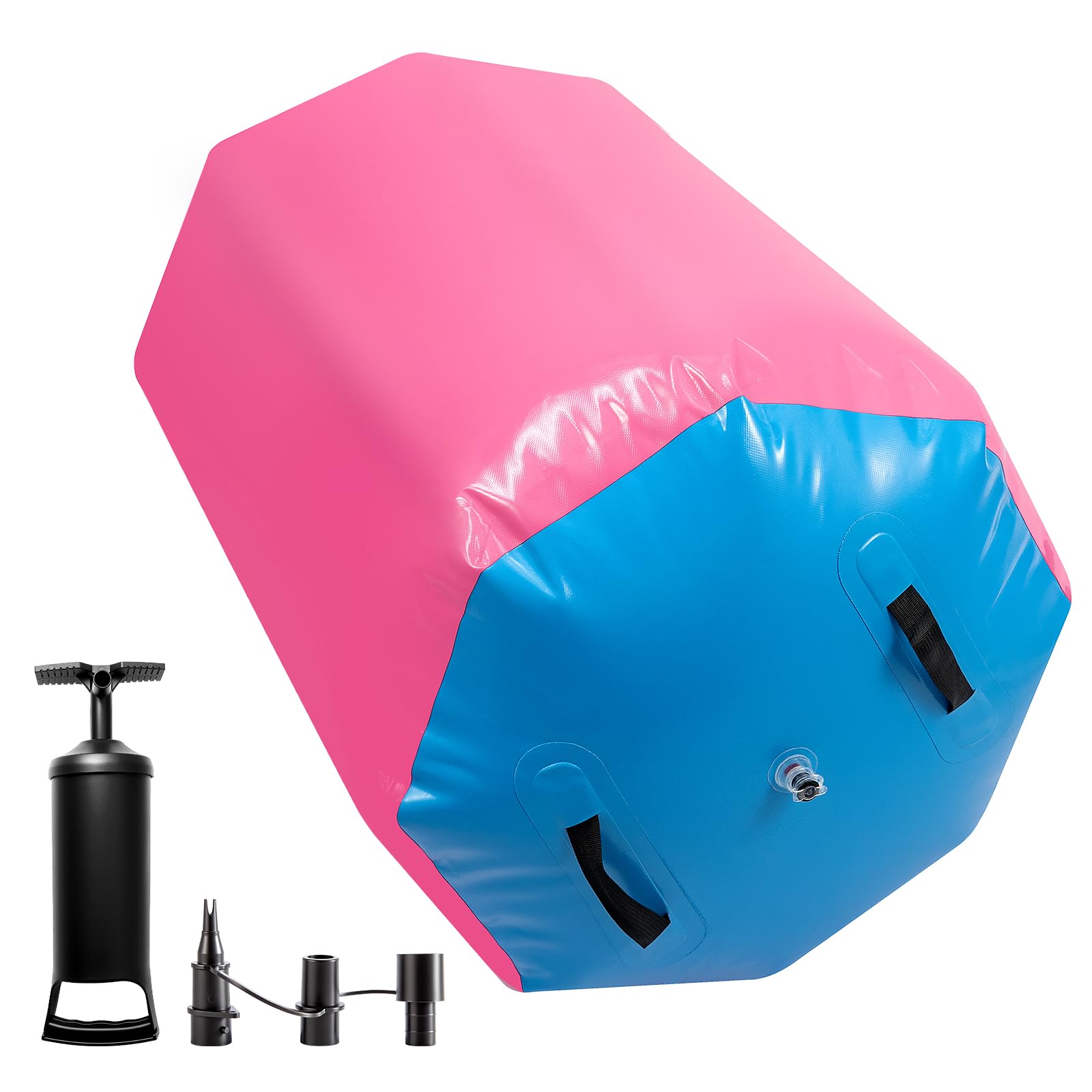 Trintion Air Roller Inflatable Tumbling Gymnastics Mat for Training PVC Training Device (Pink, 0.9 * 1m)