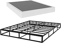 Vista 13 de Somier Queen de 9 pulgadas, solo somier de alto perfil tamaño Queen, base de colchón con marco de metal resistente, fácil montaje, sin ruido