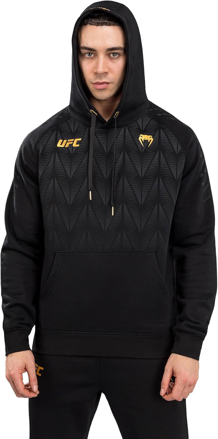 Venum UFC Zenith Men’s Replica Champion Pullover Hoodie - L Black/Gold - Image 7