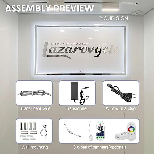 Miniatura 8 de Letrero de neón con logotipo personalizado, letrero iluminado retroiluminado personalizado, letrero de logotipo flotante para negocios, letrero con