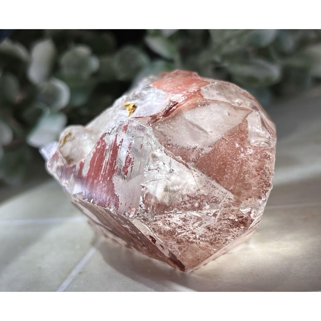 ゴイアス州産　レッド　レムリアンシードクリスタル 原石　水晶　ヘマタイト Amazon.co.jp: ブラジル ゴイアス州産 レッド レムリアンシード