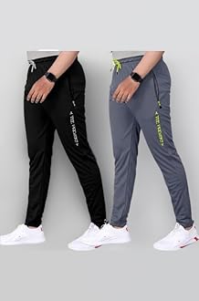 Men Combo Track Pant with Lycra Elastic Jogger Suitable for Active Wear, Jogger Yoga Wear, Sports (Pack of 2)