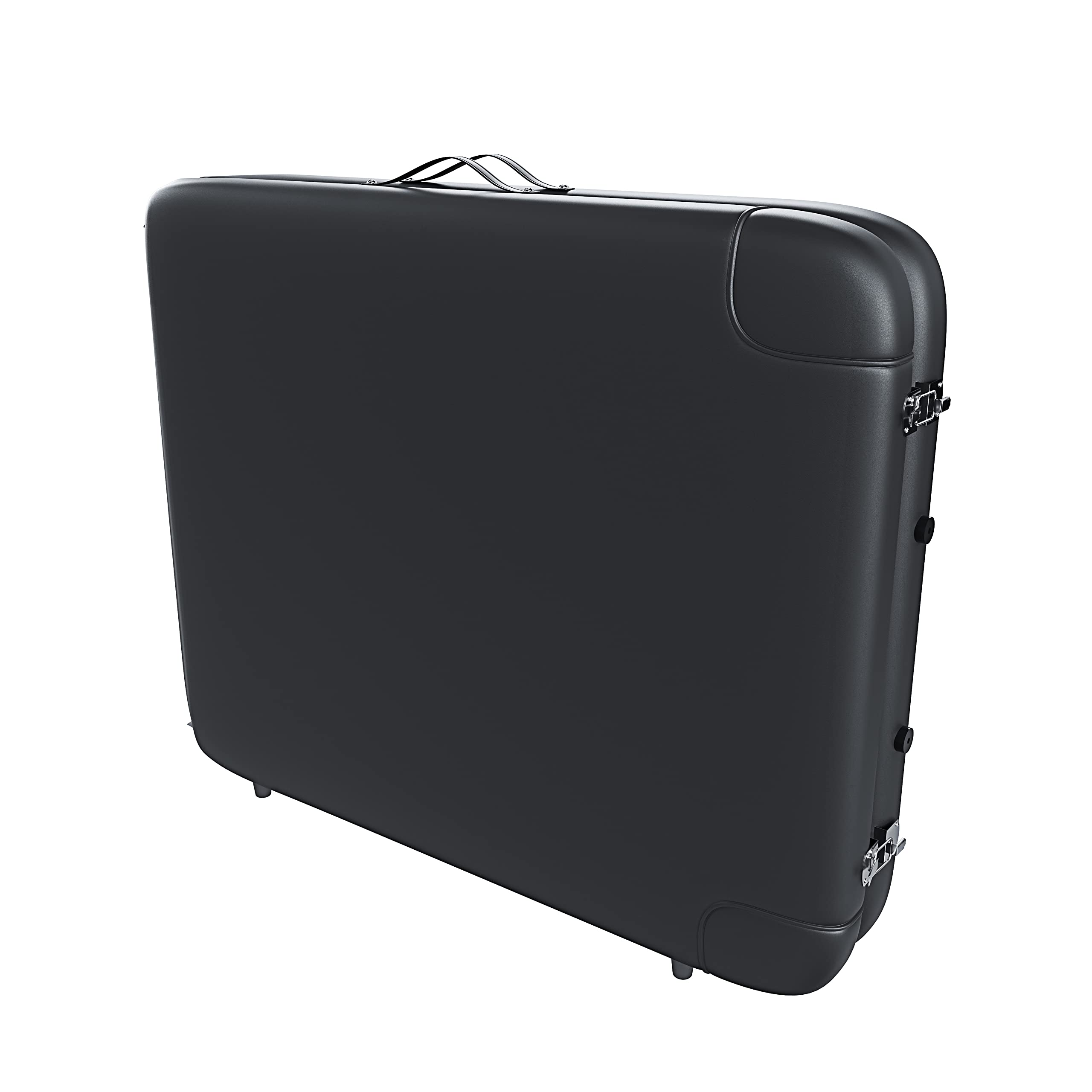 Lettino Pieghevole Massaggio 2 Zone Pannello Reiki In Legno Angoli Rinforzati Arrotondati Richiudibile Per Fisioterapia Altezza Regolabile Braccioli Poggiatesta Borsa Trasporto 185 x 70 Cm (Black)